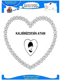 Çocuklar İçin 10 Kasım Boyama Sayfaları 